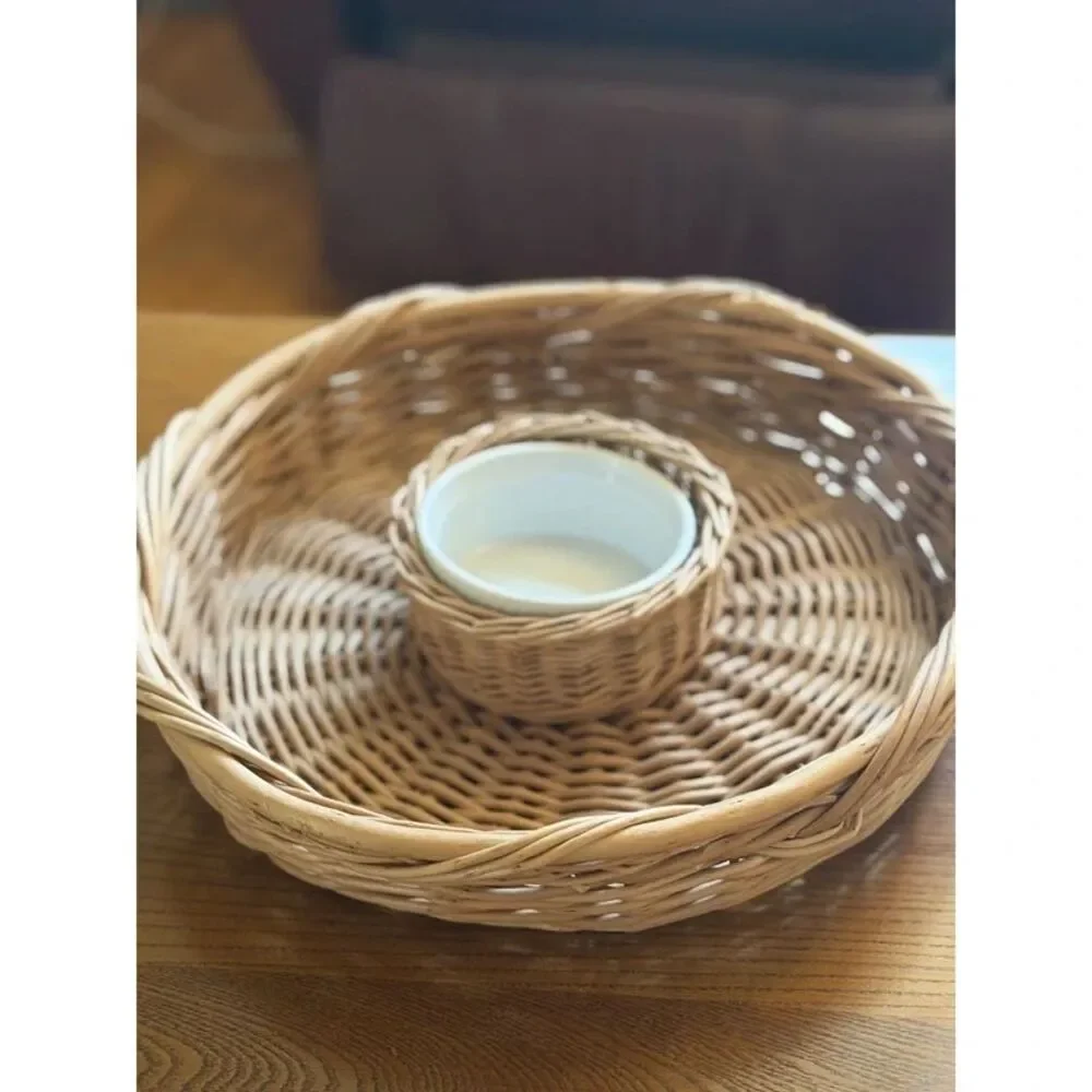 Wicker Basket Natural Rattan Woven Rustic Farmhouse Decor 10